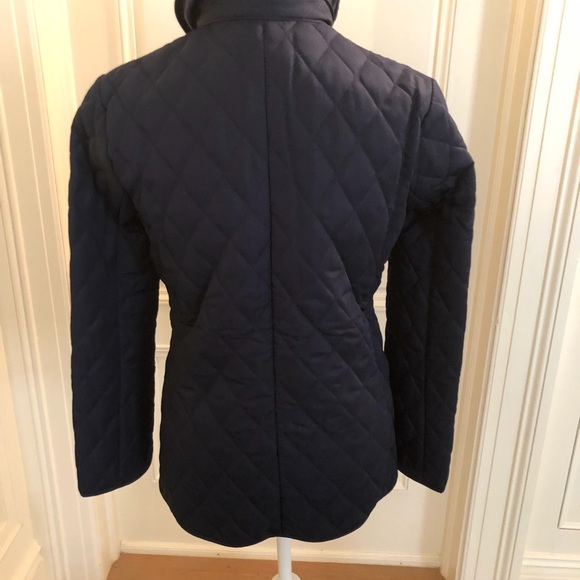 QUILTED FIELD JACKET: Navy Blue quilted jacket - Picture 3 of 4